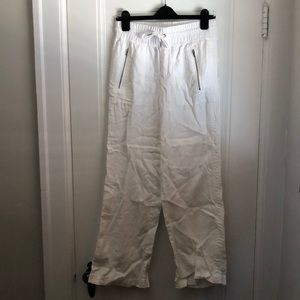 NWOT Athleta white Cabo Linen Wide Leg Pants
